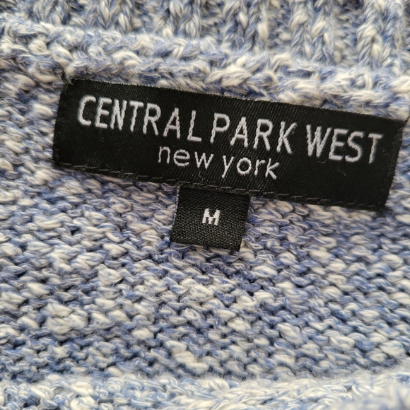 Central Park West New York Senna Denim Knit Cropped Sweater M - Picture 10 of 12